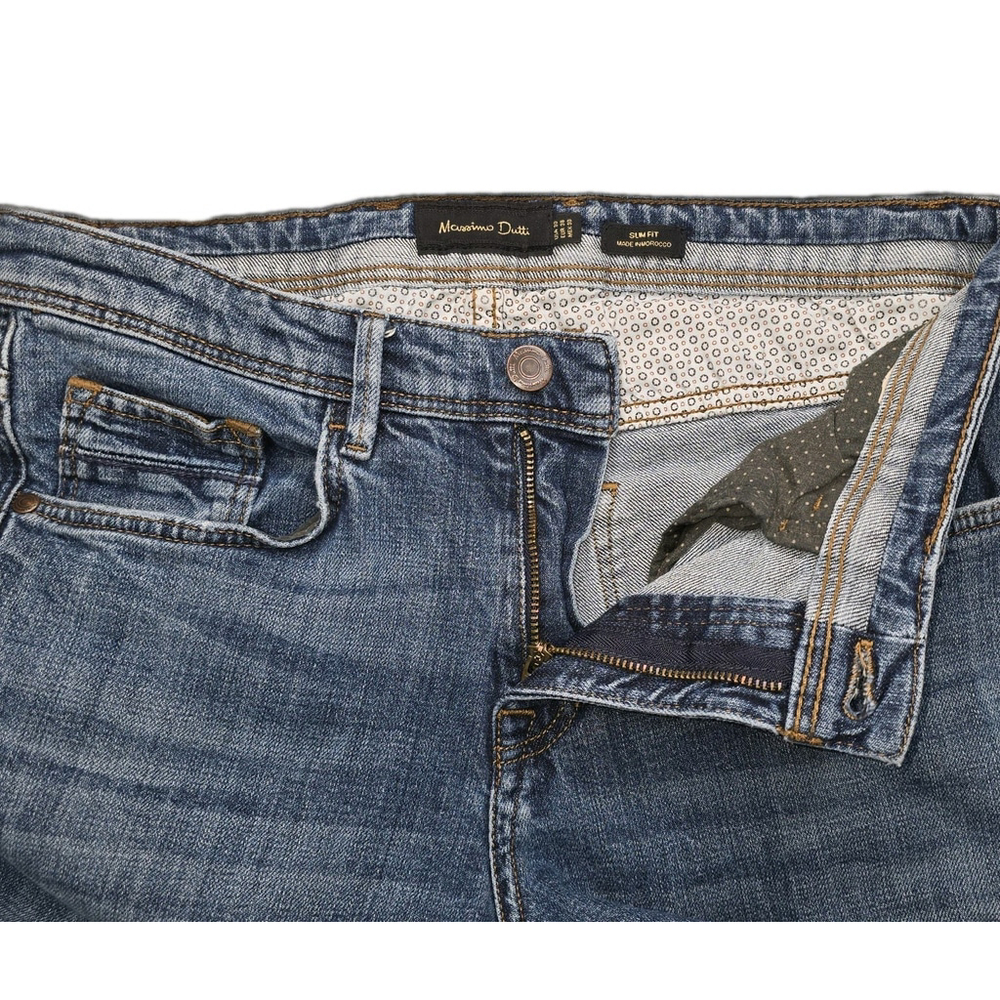 Massimo Dutti Selvedge Slim Jeans Men’s 30 Blue Premium Denim 28 Inseam - Picture 11 of 13